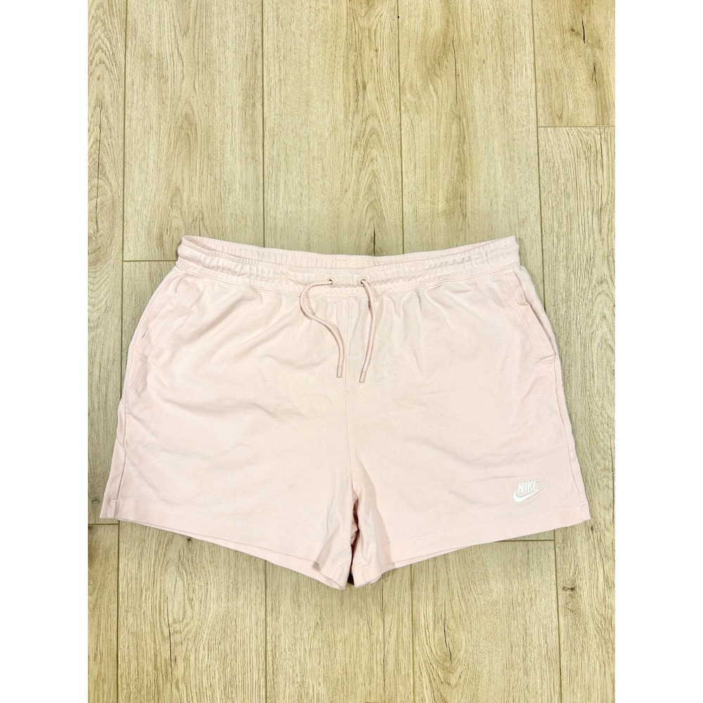 Nike‎ Womens Sportswear Jersey Shorts Light Pink Embroidered Logo CJ3754-663